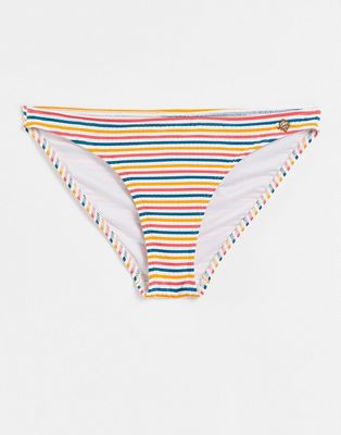 Superdry Cassie striped bikini bottom in multi