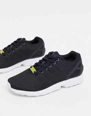 adidas Originals ZX Flux sneakers in Black and White