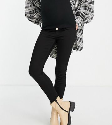 River Island Maternity molly over bump skinny jeans in black