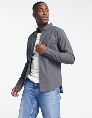 Hollister shirt in gray-Black