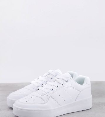 Truffle Collection wide fit chunky sneakers in white