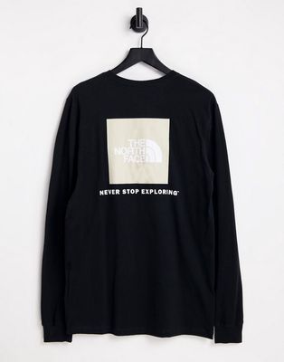 The North Face Box long sleeve t-shirt in black