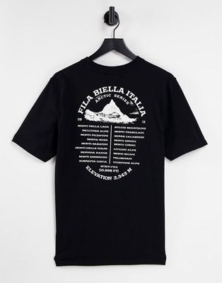 Fila T-shirt with back print in black