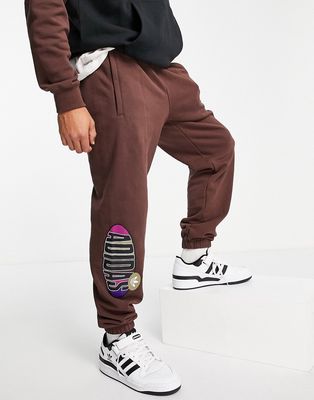 adidas Originals 'Area 33' tapered sweatpants in brown