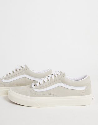 Vans Old Skool suede sneakers in cream-White