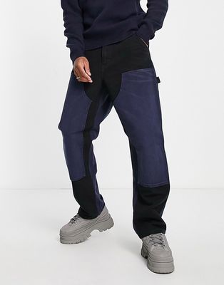 Carhartt WIP double knee relaxed straight fit pants in black
