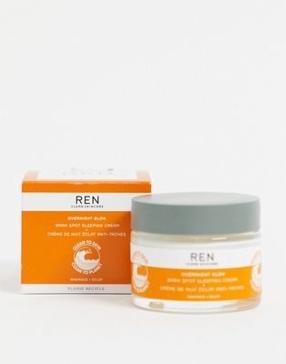 REN Clean Skincare Radiance Overnight Glow Dark Spot Sleeping Cream 1.7 fl oz-No color