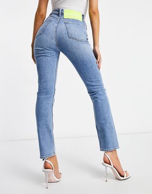 Calvin Klein EST 1978 narrow jeans in light blue-Blues