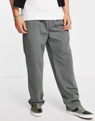 Carhartt WIP salford relaxed straight fit pants in green