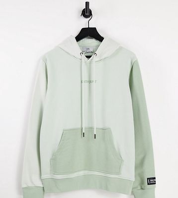 Sixth June color block hoodie in green exclusive to ASOS