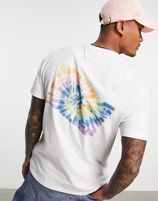 Tommy Jeans flag tie dye back print t-shirt classic fit in white