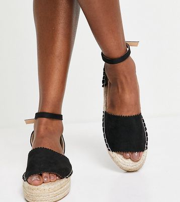 South Beach Exclusive flatform espadrilles in black