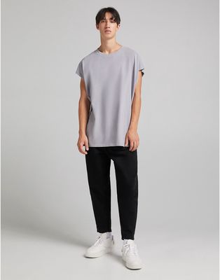 Bershka balloon fit jeans in black