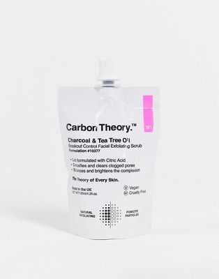 Carbon Theory Charcoal & Tea Tree Oil Breakout Control Facial Exfoliating Scrub 4.2 oz-No color