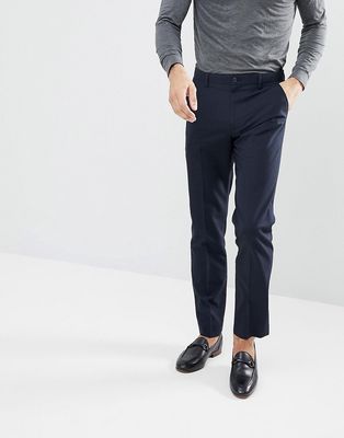 French Connection Slim Fit Smart Pants-Navy