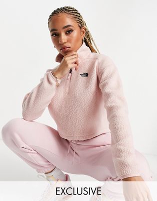 The North Face Sherpa cropped fleece in pink - Exclusive to ASOS