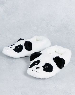Loungeable panda slipper in white