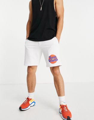 Pull & Bear Space Jam shorts with print in white - part of a set