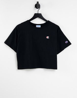 Champion cropped t-shirt in black