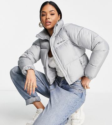 Columbia Puffect cropped jacket in gray - Exclusive to ASOS