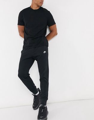 Nike Club jersey cuffed sweatpants in black