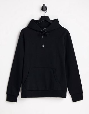 Polo Ralph Lauren icon central logo hoodie in black