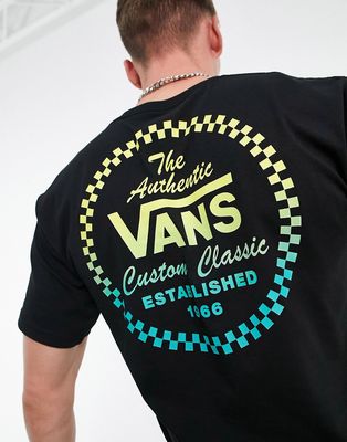 Vans Custom Classic back print t-shirt in black