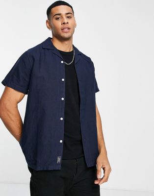 Abercombie & Fitch short sleeve shirt in navy