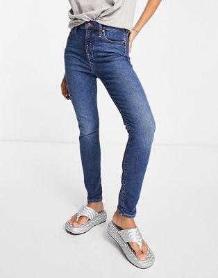 Madewell high rise skinny jean in mid wash-Blue