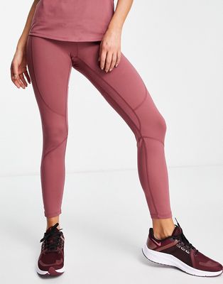 Urban Threads banded waistband gym leggings in dusky pink