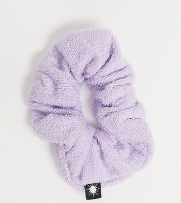 COLLUSION scrunchie in lilac terrycloth-Purple