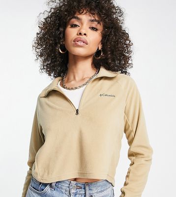 Columbia Glacial Cropped fleece in beige Exclusive at ASOS-Neutral