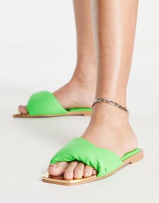 River Island padded knot sandal in green