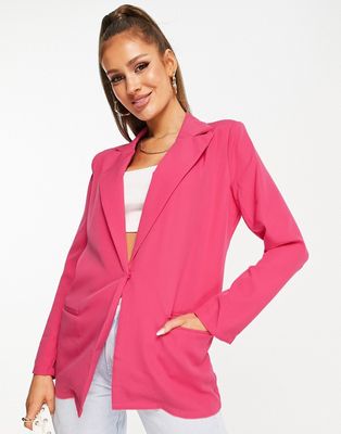 In The Style oversized blazer in hot pink - part of a set