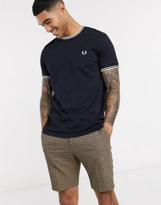 Fred Perry twin tipped t-shirt in navy