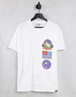 Vintage Supply space patches print t-shirt in white