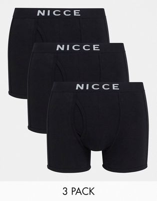 Nicce cubar 3 pack trunks in black