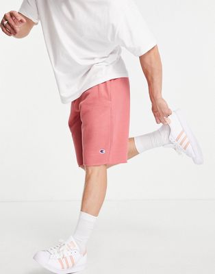 Champion small logo shorts in coral pink
