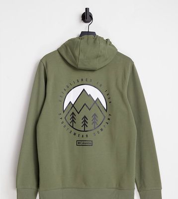 Columbia Tillamook graphic hoodie in green - Exclusive to ASOS