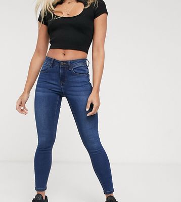 Noisy May Petite high waisted body shaping jean in blue-Blues