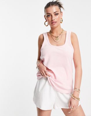 Rhythm terry towelling set top in rose pink