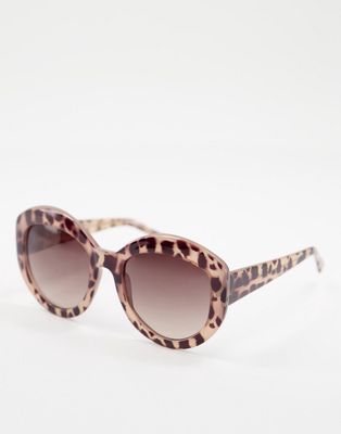 AJ Morgan Nominated oversized round lens sunglasses-Brown