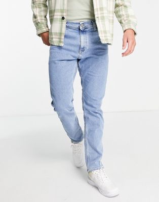 Tommy Jeans Ethan relaxed straight fit jeans in light wash-Blue