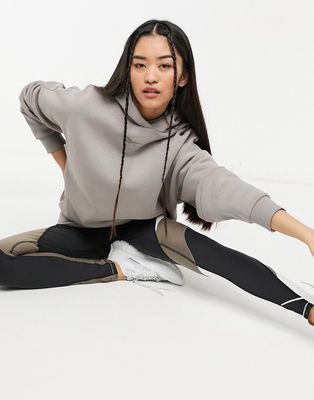 Reebok Training oversized hoodie in taupe-Grey