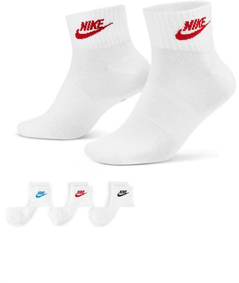 Nike Everyday Essentials 3-pack ankle socks in white/multi