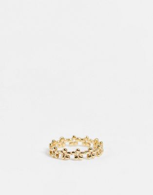 & Other Stories flower ring in gold