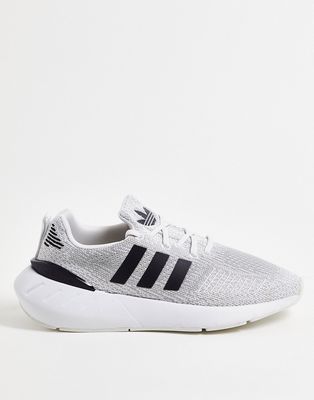 adidas Originals Swift Run 22 sneakers in white with black stripes