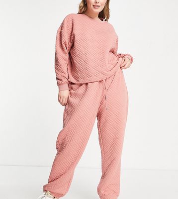 Only Plus high waist sweatpants in pink