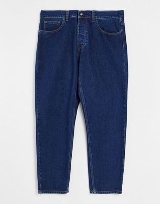 Carhartt WIP newel relaxed taper jeans in blue stone wash-Blues