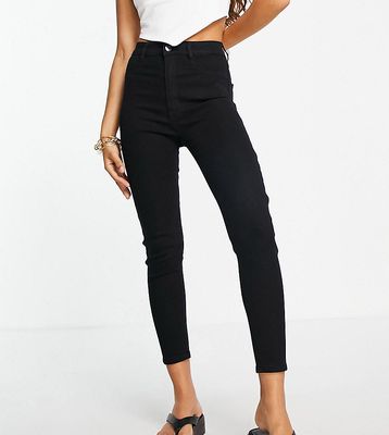 Pull & bear Petite skinny high waisted jeans in black